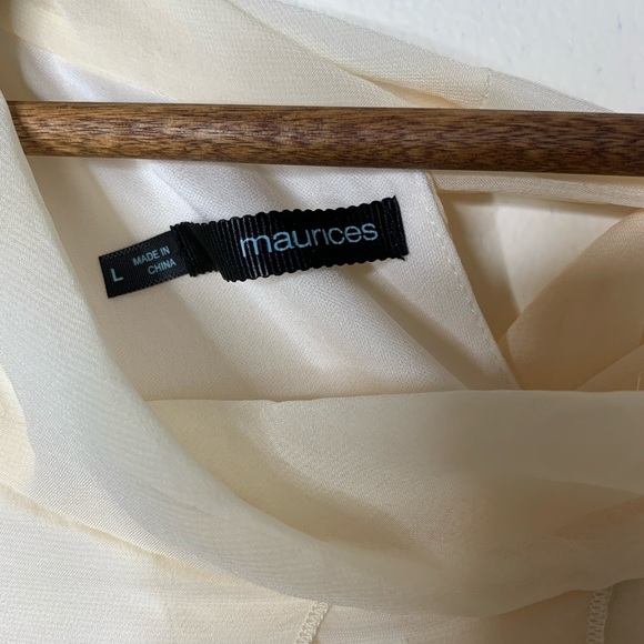 Maurices Sleeveless Cream Blouse - Picture 2 of 10